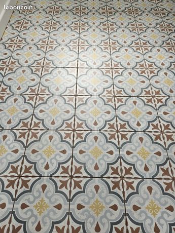 Carrelage sol / mur effet terrazzo coloré à motif