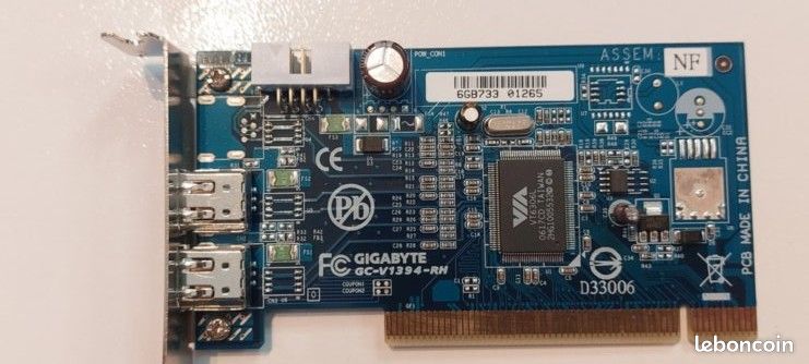Carte Firewire PCI Gigabyte 2 ports