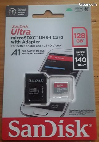 Carte mémoire 128 GB avec support Idéal téléphone portable informatique photos etc... Sur Amiens-Rivery Pas d'envoi. 10 C'est ...... et jamais ouvert. Reste 1