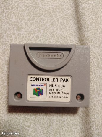 Carte mémoire controller pak nintendo 64 n64