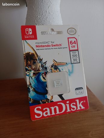 Carte microSD SanDisk 64 Go officielle Nintendo Switch