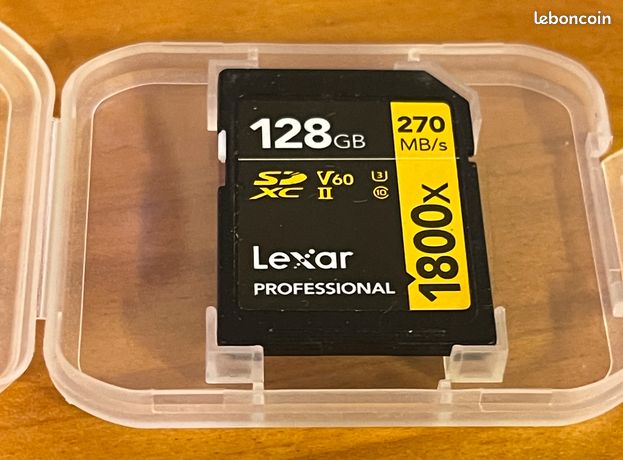 Carte SD XC 128 Go Lexar Gold 1800x V60