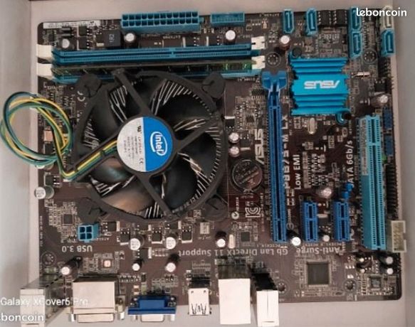 Carte mère asus p8b75 avec i3 2 eme gen avec son ventilateur