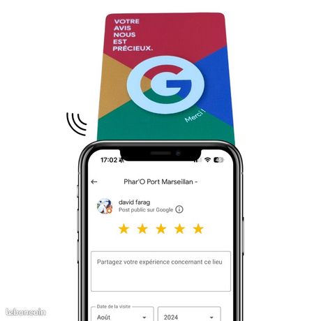 Carte NFC Avis Google Pour Commerce