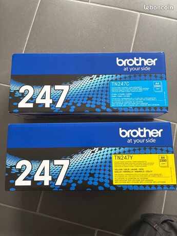 Cartouche dencre imprimante brother 247 bleu et jaune 2300 pages