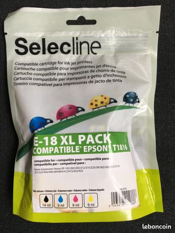 Cartouche jet d'encre e-18xl pack compatible epson t1816