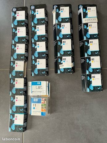 Cartouches HP11 de 28ml et HP82 de 69ml pour traceur HP500 et HP800