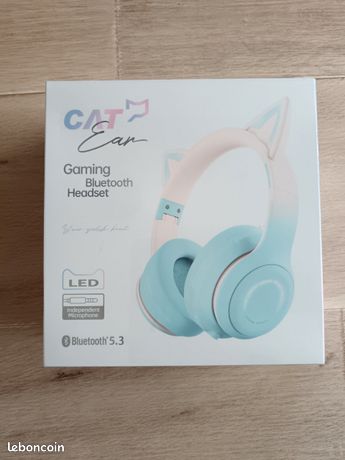 Casque Audio sans fil en Bluetooth avec micro et led pour enfant. Neuf