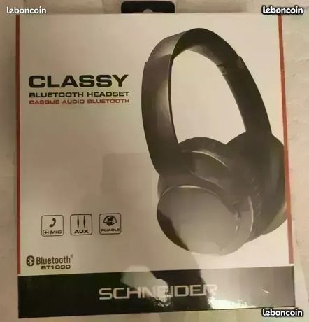 Casque Bluetooth - Schneider Classy Noir - BT1090 noir - NEUF
