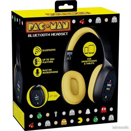 Casque Gaming KONIX Pac-Man Universel sans fil Bluetooth 5.3 - NEUF - DESTOCKAGE