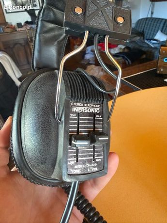 Casque Vintage Inersonic DH-209 Stéréo Hi-Fi avec réglage intégré Années 70/80 RARE