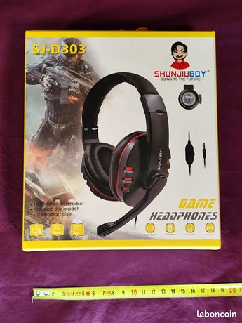 Casque filaire de Gamer avec micro rigide rabatable anti bruit