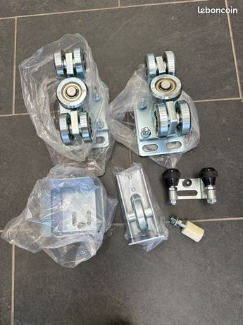 Cause changement de projet Kit chariots à rouleau pour portail autoportant 700kg