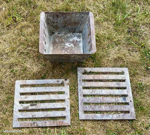 Cendrier et grille de cheminée