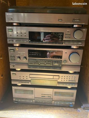 Chaîne hi-fi Sony 2 lecteurs k7 CD et vinyl