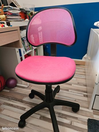Chaise de bureau enfant rose