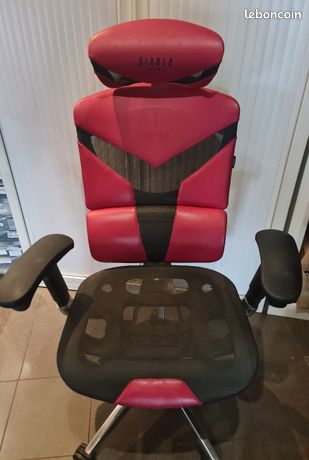 Chaise diablo ergonomique vous dynamic cramoisi couleur noir et rouge neuve