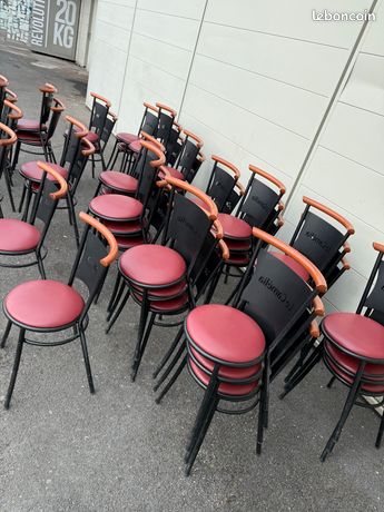 Chaises de restaurant structure métal assise similicuir