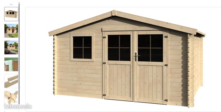 Chalet de Jardin bois 12 m2