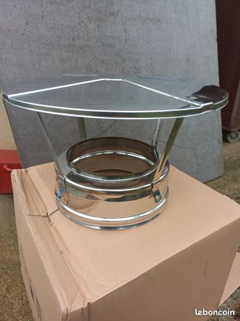 Chapeau de cheminée inox 200mm pour conduit isolé