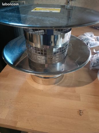 Chapeau de toiture inox CTIV 125 THD diam 125/200 pour chauffe eau thermodynamique ou autre