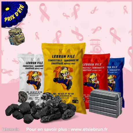 CHARBON CHAUFFAGE PALETTE DE 50 SACS DE 20 Kg