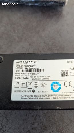 Chargeur fauteuil/ canapé 29Volts 2A