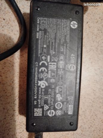Chargeur HP 45w ordinateur