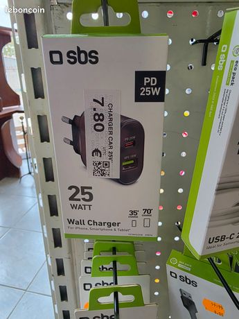 Chargeur mural SBS PD 25W Ultra rapide
