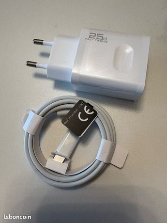 Chargeur rapide 25W et câble USB C
