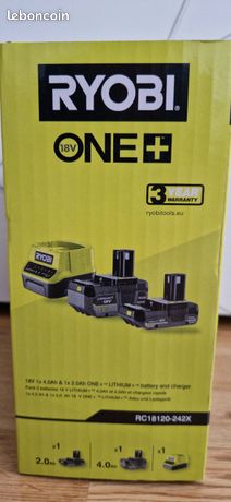Chargeur et batterie RYOBI
