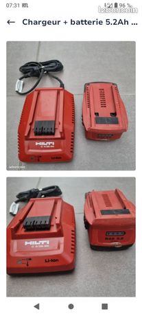 Chargeur Hilti avec batterie