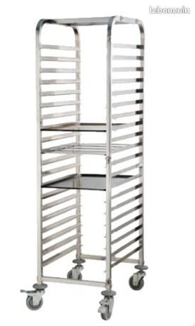 Chariot à échelles inox GN2/1 - 15 Niveaux