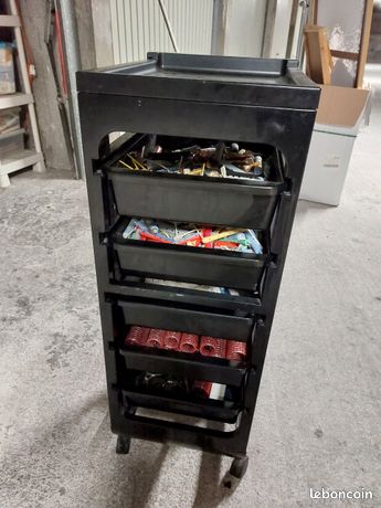 Chariot de Coiffure Professionnel sur roulettes avec 5 tiroirs