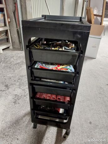 Chariot de Coiffure Professionnel sur roulettes avec 5 tiroirs