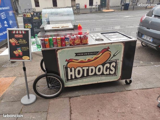 Chariot Hot Dog avec table pliante