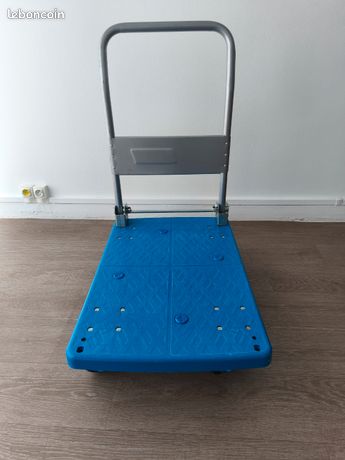 Chariot plastique dossier rabattable - Force 200 kg