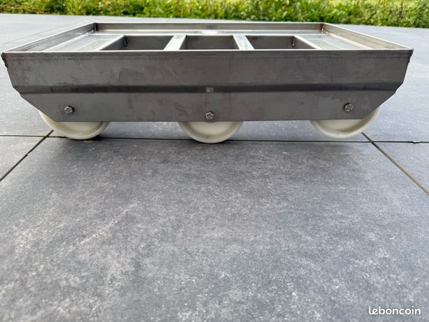 Chariot plat tout inox 40x60