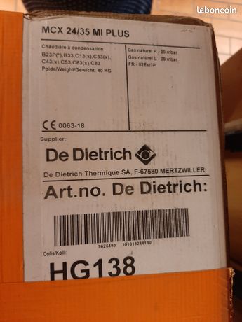 Chaudière à gaz sans production d'eau chaude