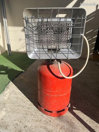 Chauffage à gaz avec bouteille vide