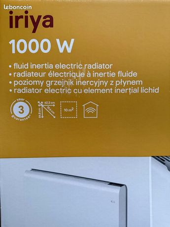 Chauffage Iriya 1000W inertie fluide emballé