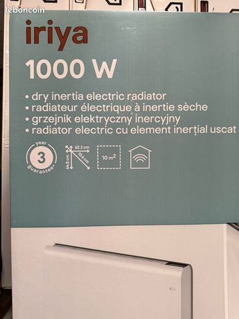 Chauffage Iriya 1000W inertie sèche emballé
