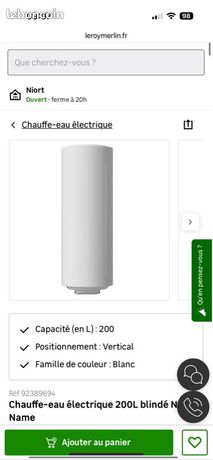 Chauffe eau 200l neuf