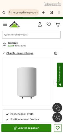 Chauffe-eau électrique 100L Leroy Merlin