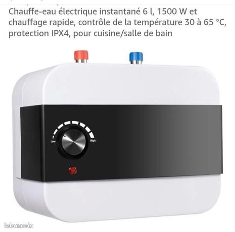 Chauffe eau 8 litres 1500w