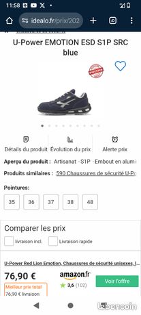 Chaussure sécurité taille 45