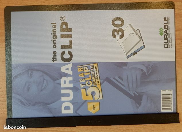 Chemise À Clip DURACLIP 30 Format A4 Noir