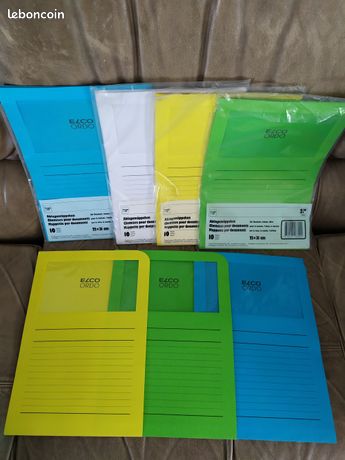 Chemises pochettes pour documents A4