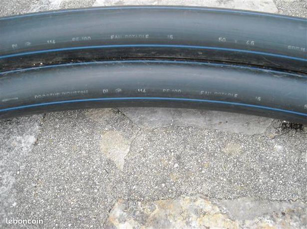 Chute tuyau en polyéthylène haute densité bande bleu eau potable 16 bars 50 diamètre