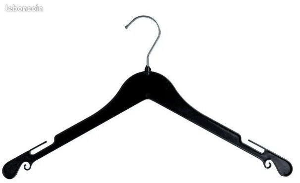 Cintres professionnels plastiques L43 crochets et encoches